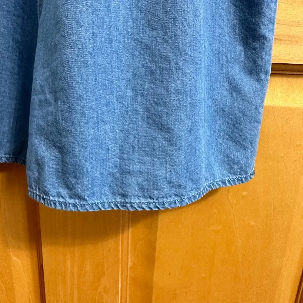 Justice Girls Sz 16 Blue Romper Cold Shoulder Crochet Trim